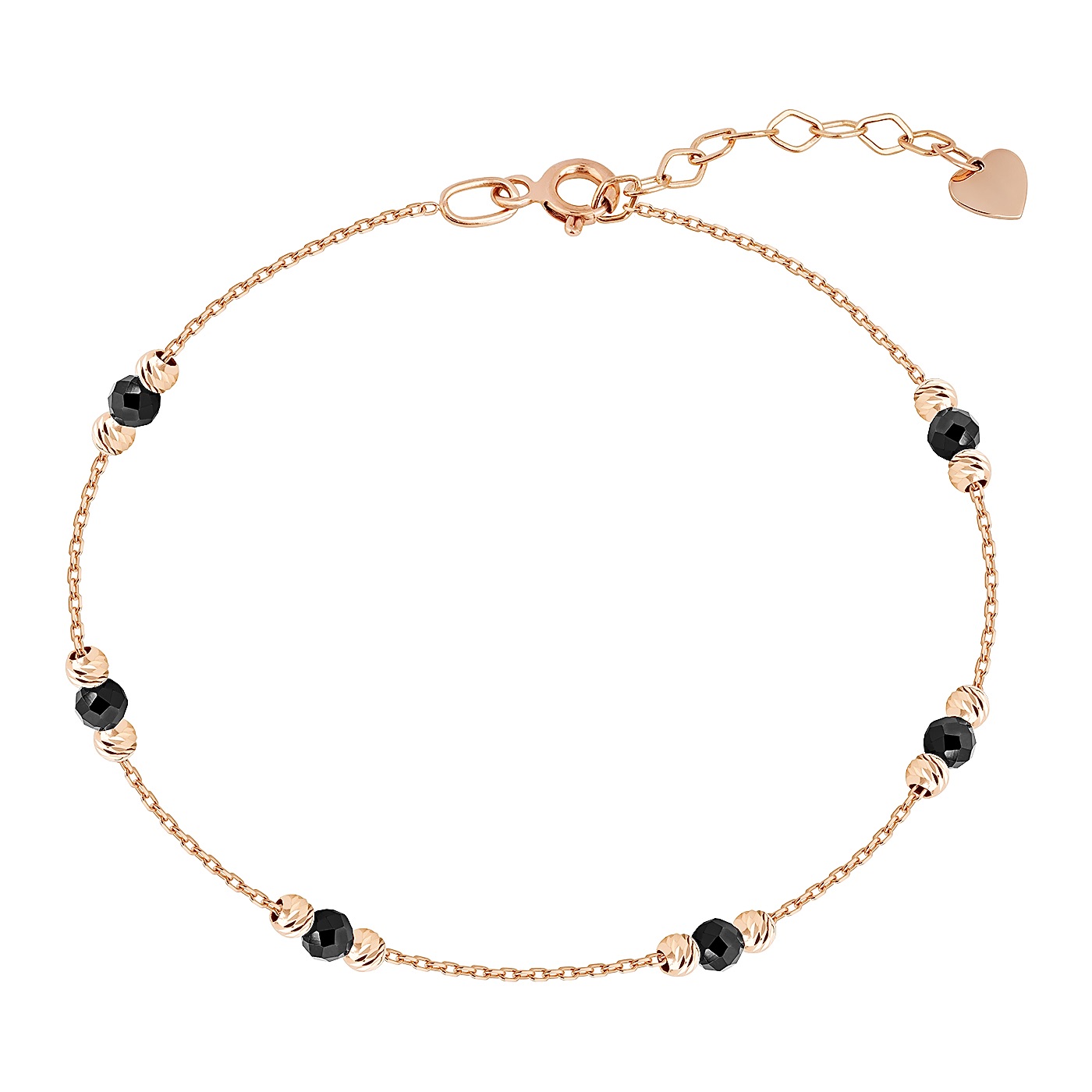Spinel Station Bracelet, 14K Rose Gold