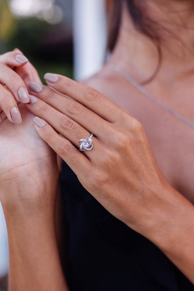 Diamond ring worn on the hand