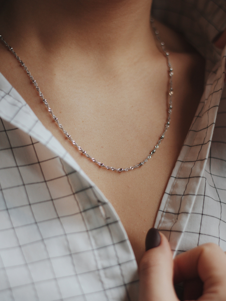 Delicate gold chain necklace