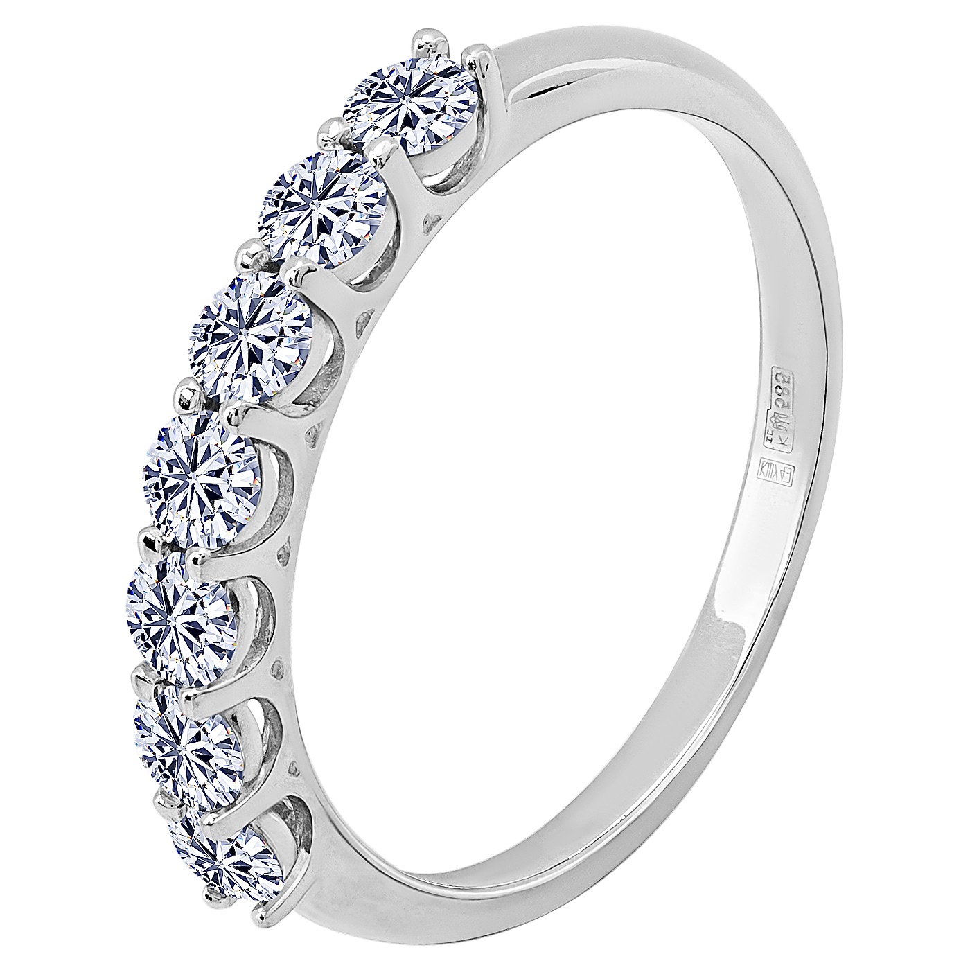 Diamond Channel Band, 14K White Gold
