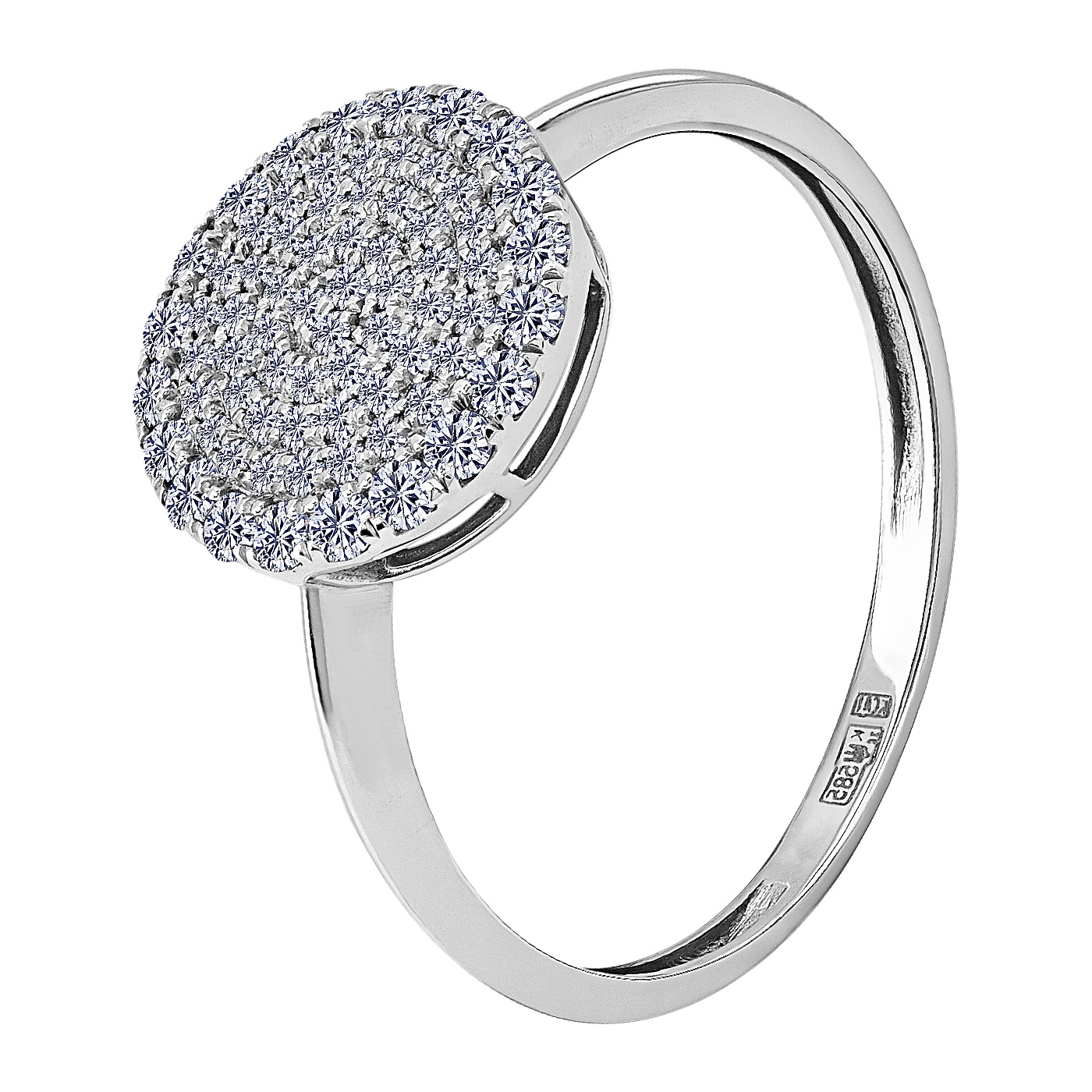 Diamond Pave Ring, 14K White Gold