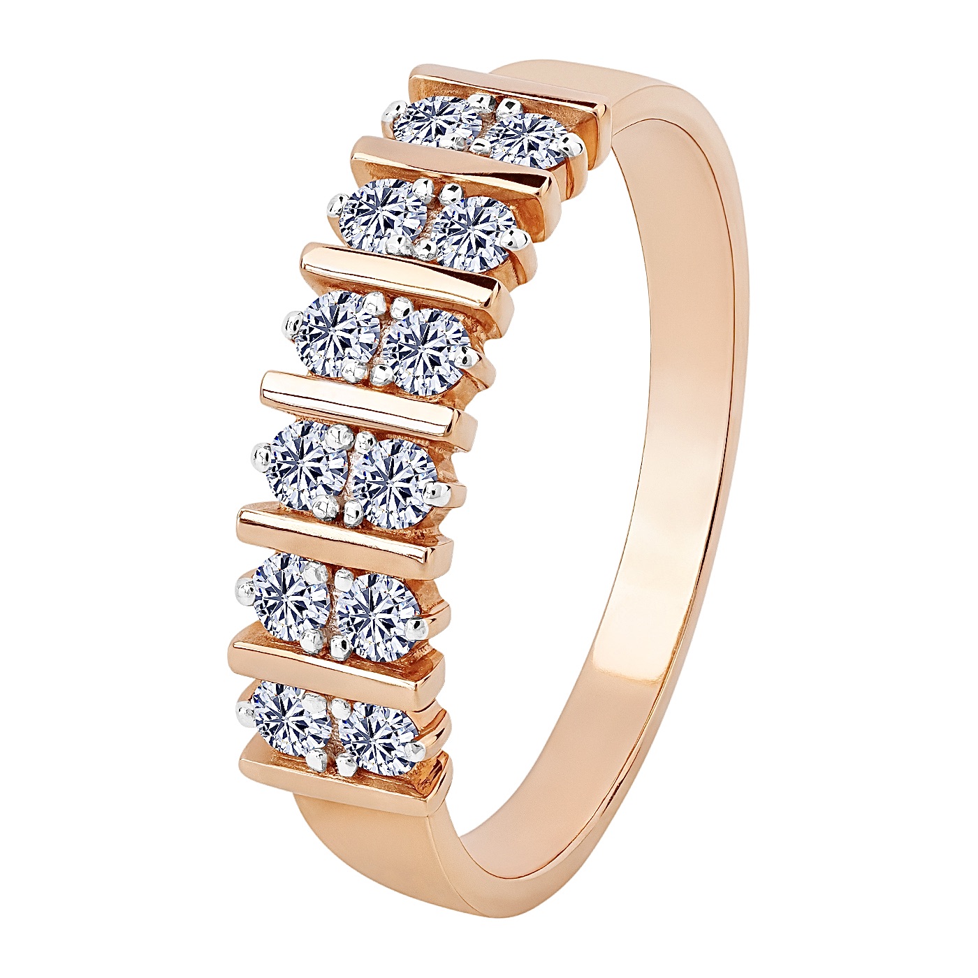 Diamond Accent Ring, 14K Rose Gold